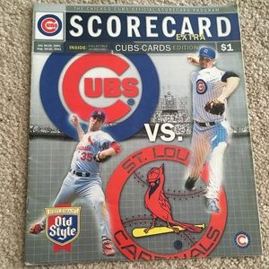 Collectible: Chicago Cubs Scorecard Program - Cubs/Cards July/August 2001 Games